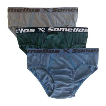 Imagem de Kit Com 6 Cueca Slip Infantil Algodão Lindas E Confortável - Naimus, M