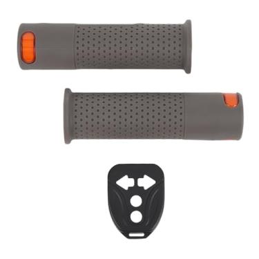 Imagem de Zopsc Lâmpada de Pisca -Pisca -lener Handle, Borracha Confortável Instalação Simples Controle Remoto Sem Fio Scooter Elétrico de para Viagens Noturnas Operadas (Cinza)