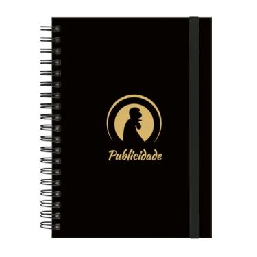 Imagem de Caderno Colegial Plus 12 Matérias Profissões Publicidade (Preto e Gold)