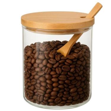 Imagem de Porta Condimentos 280ml De Vidro Tampa e Colher Em Bambu - Cosy