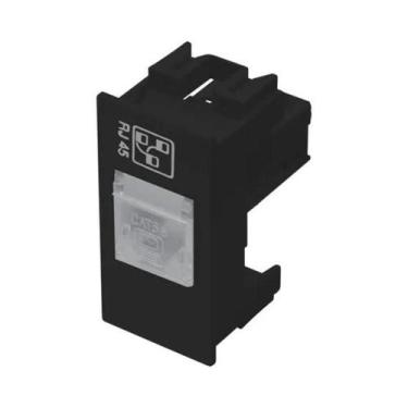 Imagem de Módulo Tomada Preto Rede Rj45 6E 8V - Fame