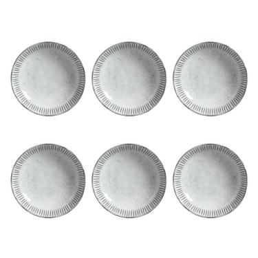 Imagem de Conjunto De Pratos Fundos Porto Brasil Linhas Echo 6 Pçs Branco