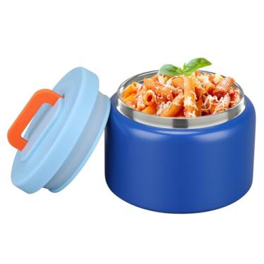 Imagem de PIQUEBAR Garrafa térmica infantil de 227 g para comida quente, recipiente térmico pequeno de aço inoxidável, garrafa térmica de boca larga de abertura fácil para alimentos quentes e frios para viagens