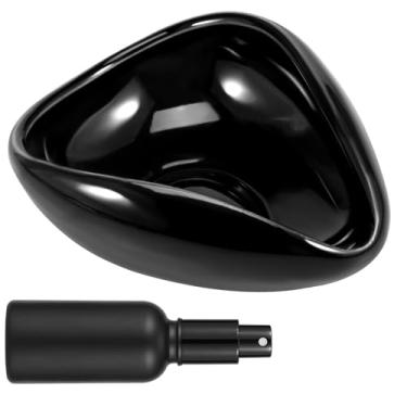 Imagem de Copo dosador de grãos de café e kit de garrafa de spray, copo dosador de café de cerâmica e spritzer de grão de café expresso de 30 ml, conjunto de acessórios de café expresso (preto)