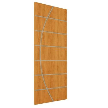 Imagem de Folha de Porta de Madeira Frisada 210x90 Espessura 3,5cm Valuchi Natural