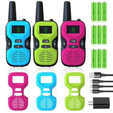 Imagem de Walkie Talkies Upitry recarregável para crianças de 3 a 12 anos, pacot