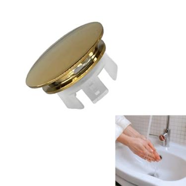 Imagem de Tampa de transbordamento de pia pia inserção de latão em furos tampas redondas vaidade vaso de cerâmica substituição de cozinha, camada dupla cobre sólido cromo cobertura de transbordamento para