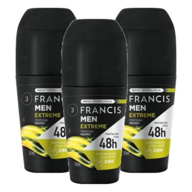 Imagem de Kit com 3 Desodorante Rollon Francis Men Extreme 50ml