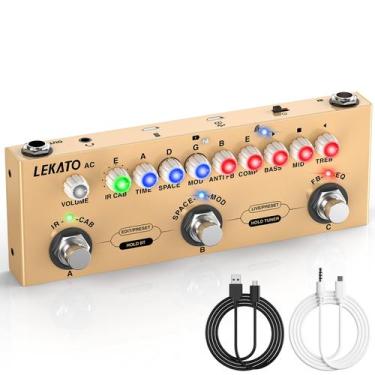 Imagem de Pedal de múltiplos efeitos LEKATO para guitarra acústica com Bluetooth