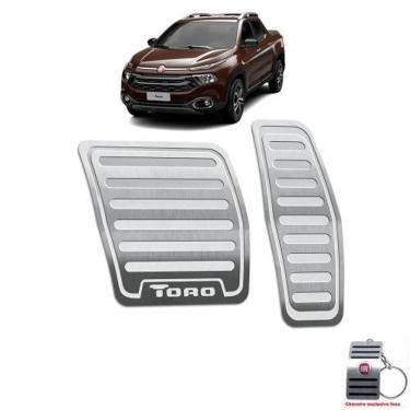 Imagem de Pedaleiras Aço Inox Fiat Toro 2016 A 2021 Automático Prata