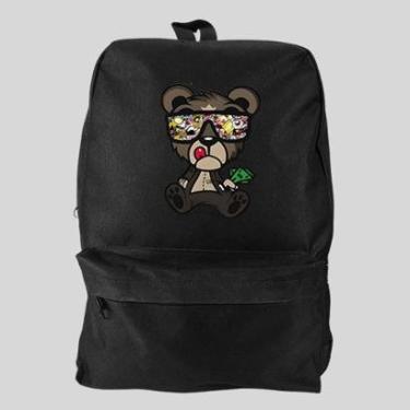 Imagem de Mochila Bolsa Masculina Basica Escolar Pega a Visão Estampado Urso Oculos-Masculino