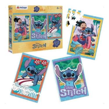 Imagem de Quebra Cabeça Stitch 300 Peças De Madeira Disney - Xalingo