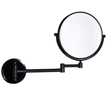 Imagem de Espelho de maquilhagem, ampliação 3X, espelho de beleza, espelho de beleza montado na parede, espelho de casa de banho giratório 360°, espelho cosmético extensível, prata