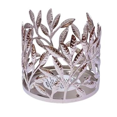 Imagem de Bath & Body Works Suporte de vela de pavio único de ramos e folhas de prata