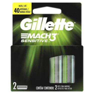 Imagem de Carga Gillette Mach3 Sensitive Com 2 Unidades