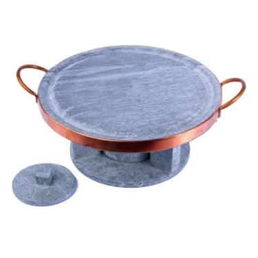 Imagem de Grelhas de Teppanyaki Grelha Para Carne Churrasco 32 Cm 27 Cm 22 Cm Pedra Sabão Com Rechaud Fogareiro(Grelha 32 Cm)