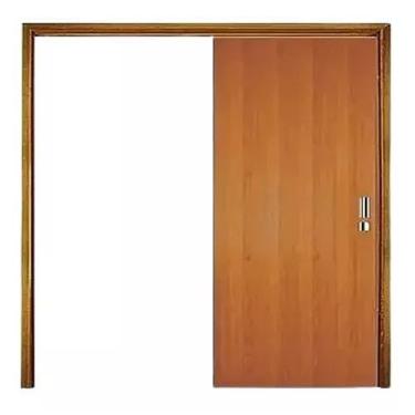 Imagem de Porta De Correr Lisa Curupixá 2,10x0,80 C/ Trilho - ALLO ESQUADRIAS