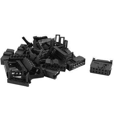 Imagem de uxcell Dual USB 2.0 Tipo A fêmea 90 graus PCB 8-Pin Jack Socket 10pcs