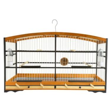 Imagem de Gaiola de vôo de madeira lacada em fibra especialmente projetada para pássaros(70 CM)