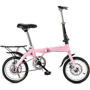 Imagem de Mini Bicicleta Dobrável, Bicicleta Leve Com Freios A Disco Duplos E Rack Traseiro Para Adultos, C, 14inch