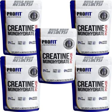 Imagem de Kit 5X Creatine Monohydrate Power - 300g Refil Sem Sabor - Profit-Masculino