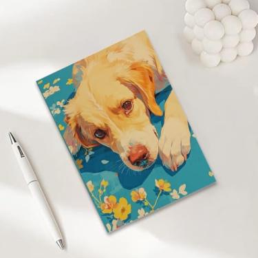 Imagem de Cadernos vibrantes com padrão de pintura a óleo de cachorro para trabalho, caderno de composição A5, caderno pautado para faculdade, agenda de viagem forrada para escrever anotações, presentes para