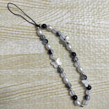 Imagem de Charmoso cordão de contas com alça de pulso chaveiro de célula estética berloques fofos para mulheres, One Size, Resina, resina