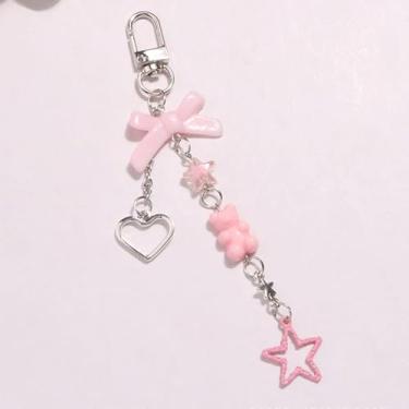 Imagem de Amuletos de telefone bonitos estéticos para celular com alça e berloques para celular, chaveiro, câmera, pingentes, decoração, One Size, Resina, resina