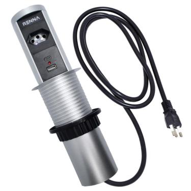 Imagem de Torre Tomada Automática 1 Tomada 2 Usb Carregamento Wireless