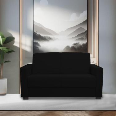 Imagem de Sofá 3 Lugares Confortável 1,60m Livia Isa Estofados Preto