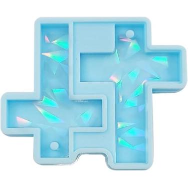 Imagem de Brinco de cruz azul pingente chaveiro pingente molde de silicone joias molde de fundição de resina epóxi suprimentos de fundição de joias, moldes de fundição de resina