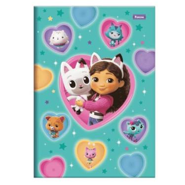 Imagem de Foroni Caderno Brochura Escolar Casa Mágica da Gabby, 80 Folhas Pautadas, Capa Dura Laminada, 27.5 x 20 cm, Colorido