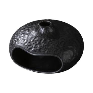 Imagem de predolo Queimador de incenso de cerâmica, suporte para sálvia, suporte para, queimador de incenso em cone para sala de jantar, Preto