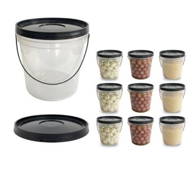 Imagem de Balde 3.2L Plástico Guardar Produtos De Limpeza - 9 Pçs