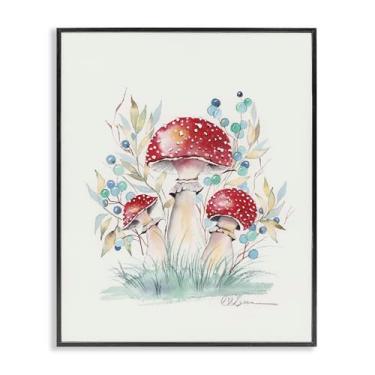 Imagem de Stupell Industries Toadstool Mushroom Trio White Framed Giclee Art, design por Cady Driver, 20 x 16