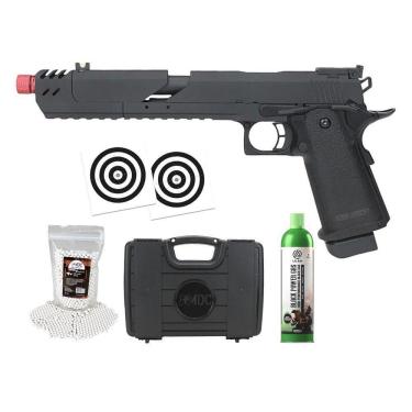 Imagem de Pistola Airsoft Gás Gbb 1911 Hi-capa Speed 6mm Rossi + Kit