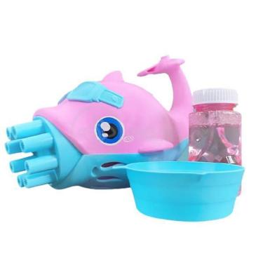 Imagem de Golfinho Bolhudo Bolhas Sabão Criança Infantil Rosa Azul 4