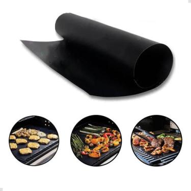 Imagem de Manta Grill Churrasco Antiaderente Grelha Lisa Teflon - Clink Churrasq