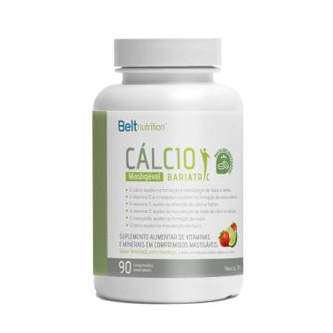 Imagem de Cálcio Mastigável Bariatric - 90 comprimidos - Sabor Limonada com morango - Belt Nutrition