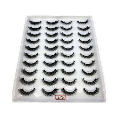 Imagem de Cílios Postiços Naturais Longos 3D De Mink, Kit De Maquiagem Com 20 Pa