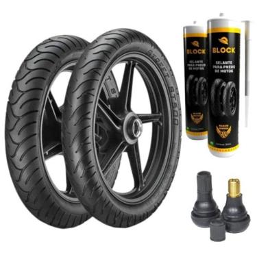 Imagem de Par Pneu 130/70-16 + 110/70-16 St500 Vipal + Bico + Selante