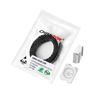 Imagem de Kit De Diodos LED SMD 3528 1210 100pcs Verde Vermelho Branco Quente Az