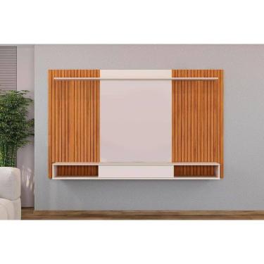 Imagem de Painel Home P/ Tv Até 70 Pol Leo C/ Nicho 215x136cm Cedro/bali - Dj Móveis