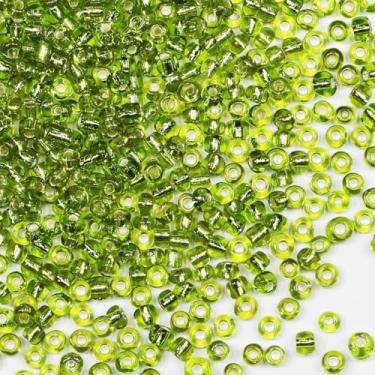 Imagem de Contas de semente verde-oliva de 4 mm para fabricação de joias, cerca de 3380 gramas, cerca de 3380 peças, artesanato de vidro 6/0 para fazer brincos, pulseiras, pingentes, joias de cintura, contas de