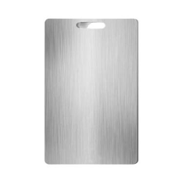 Imagem de Tábua De Corte De Aço Inoxidável Dupla Face Reforçada Para Cozinha, Tá