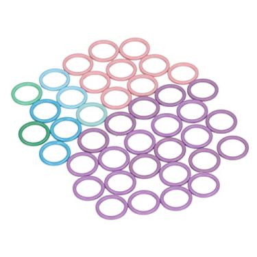 Imagem de CUOFYUNL 40 unidades marcadores de ponto redondo de metal cores brilhantes marcadores de travamento de crochê para costura DIY