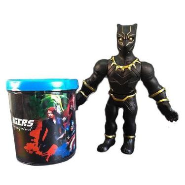 Imagem de Kit Boneco Colecion. Pantera Negra 16Cm + Caneca