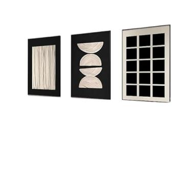 Imagem de Quadros Decorativos Pintura de Decoração Geométrica Irregular para Sala de Estar Quadros e Obras de Arte Exquisitamente Trabalhado e Esteticamente Agradável (C,30x50cm-3pcs)