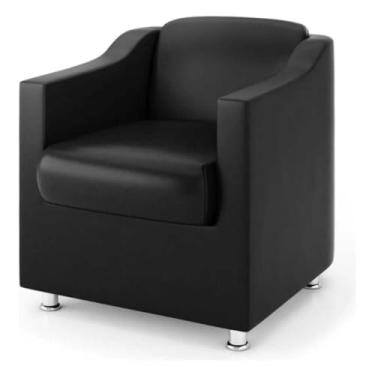 Imagem de Poltrona Decorativa Pronto Entrega - Elegante e Confortável para Consultório, Recepção, Sala de Estar e Escritório (PRETO)