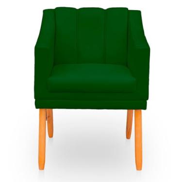 Imagem de Poltrona para Sala Moderna e Reforçada - Estofada em Suede Confortável, Ideal para Ambientes Domésticos (Verde)